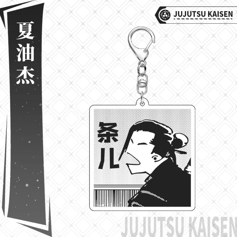2pcs Jujutsu Kaisen Matching Gojo & Geto Funny Arguing Keychains Set – Cute Anime Acrylic Charm Set - Image 7