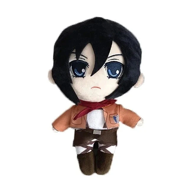 Attack on Titan Plushies – Eren Yeager, Mikasa Ackerman & Levi Ackerman 20cm Soft Anime Dolls AOT - Image 5
