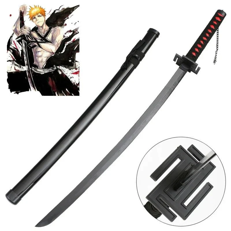 Bleach Katana Full-Sized Blade Ichigo Japanese Styled Cosplay Props (104 cm) - Image 9