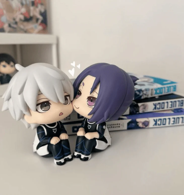 Blue Lock Chibi Football Anime Lookup Action Figures / Itoshi Sae, Reo Mikage, Rin Itoshi - Image 2