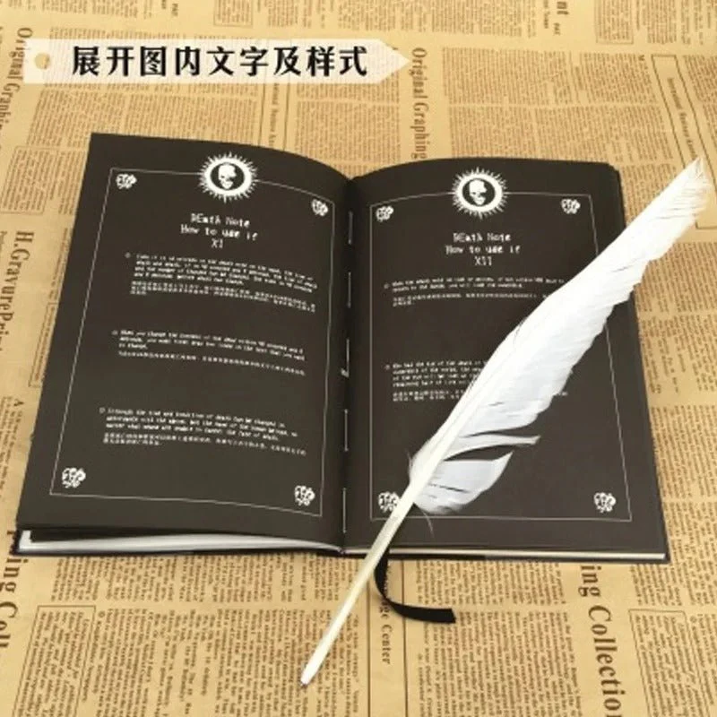 Death Note Book + L Lawliet Necklace + Feather Pen Anime Collectable Props - Image 3