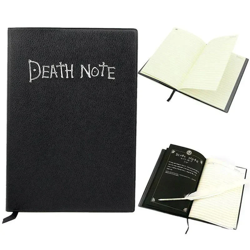 Death Note Book + L Lawliet Necklace + Feather Pen Anime Collectable Props - Image 4