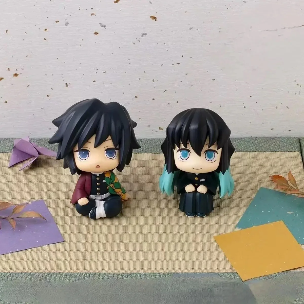 Demon Slayer Chibi Look Up Figures – Muichiro Tokito & Giyu Tomioka Cute Anime Kimetsu no Yaiba - Image 2