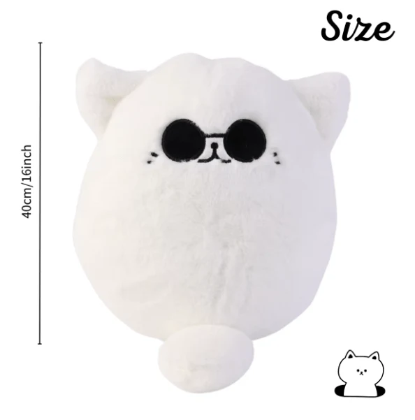 Gojo's White Cat Jujutsu Kaisen Cute Plushy Soft Toy Wearing Sunglasses - Image 5