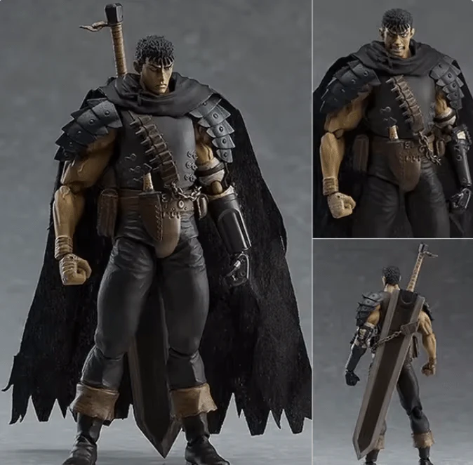Guts Berserk Customizable Action Figure with Cape and Sword 17cm - Image 5