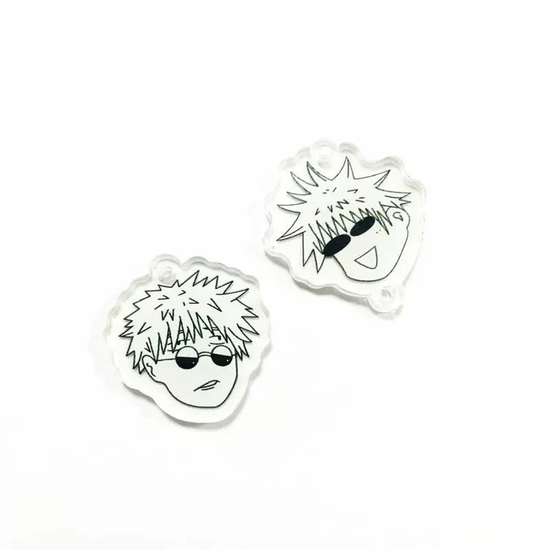Jujutsu Kaisen Matching 3-Head Keychain Set – 2pcs Gojo & Geto Cute Chibi Anime Keychains - Image 3