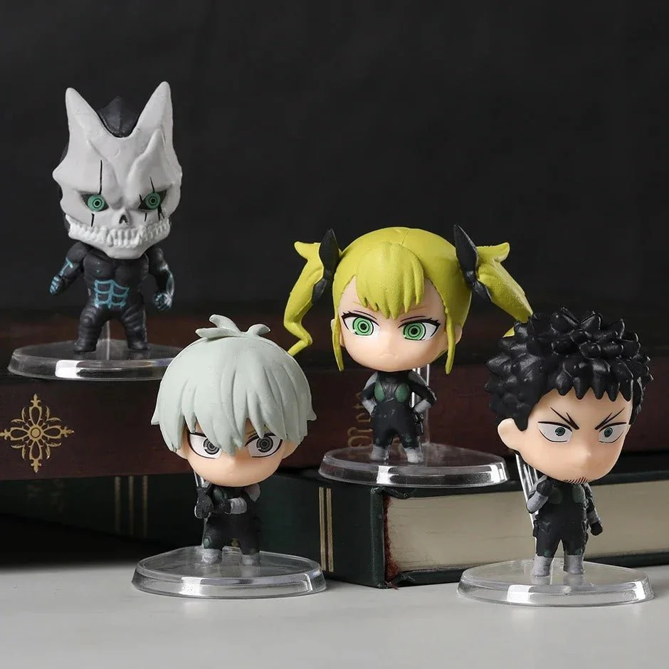 Kaiju No. 8 Mini Cute Anime Figures – Kafka Hibino, Kikoru Shinomiya & Reno Ichikawa 4-Piece Set - Image 2