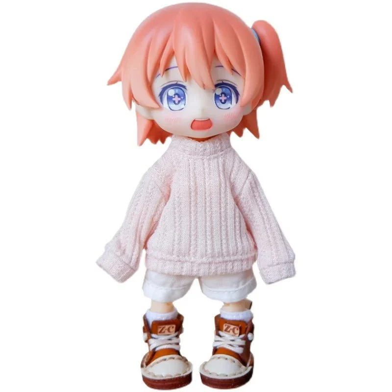 Nendoroid Clothing Set – Cute Plain Knitted Sweater & Jeans Outfit Chibi Doll Clothes - Image 9