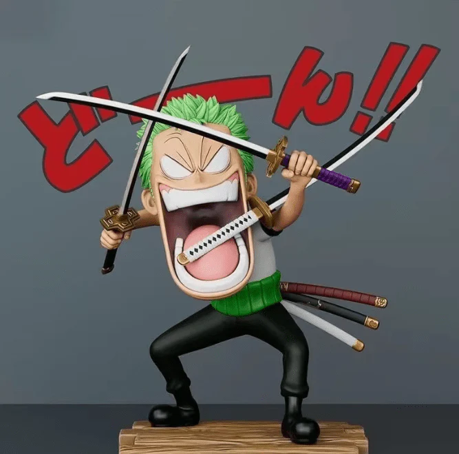 One Piece Luffy Sanji Zoro Screaming Funny Action Figure SET OF 3 - Image 3
