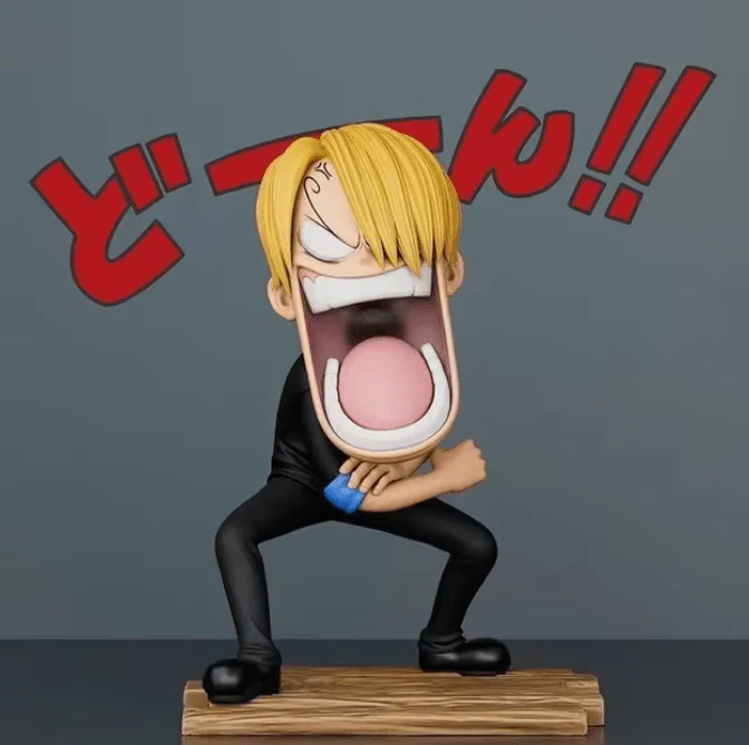 One Piece Luffy Sanji Zoro Screaming Funny Action Figure SET OF 3 - Image 4